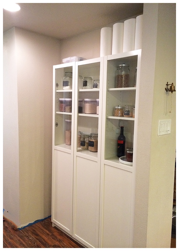 Ikea Billy Bookcase with glass doors for purses.  Purse storage,  Dressing room closet, Ikea billy bookcase