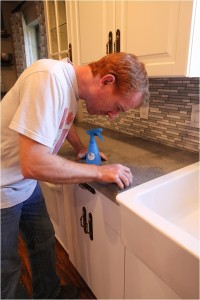 Removing Countertop Stains & Concrete Countertop Sealer - Run To Radiance