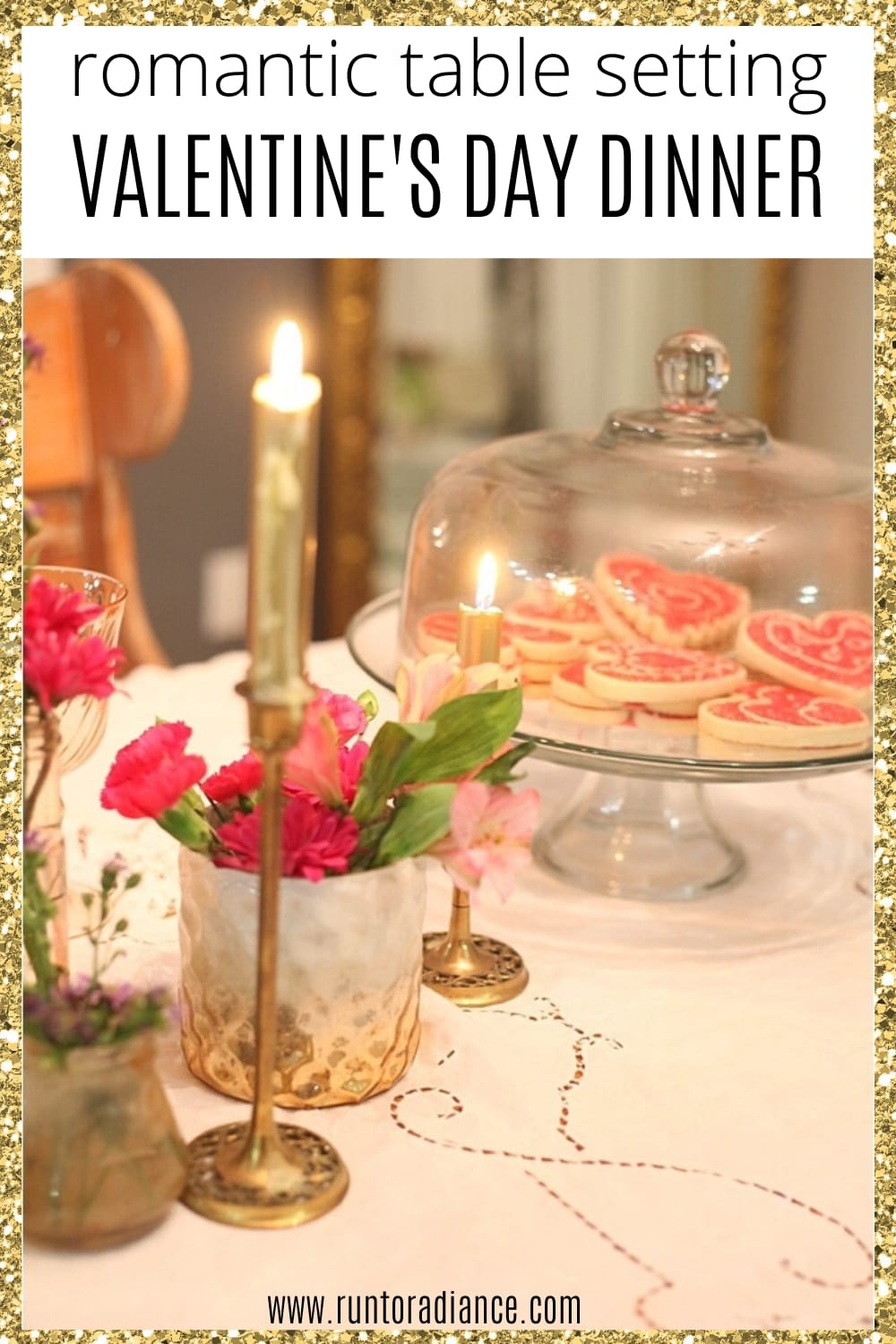 DIY Romantic Valentine's Day Table Setting - Run To Radiance