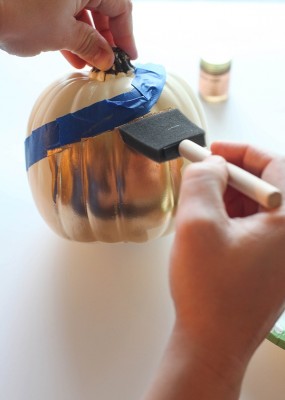 Gold Painted Pumpkins - How To Make Gold Leaf Pumpkins