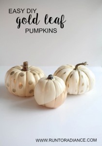 Gold Leaf Pumpkins - Easy DIY Gold Leaf Pumpkins