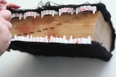 oral swabs into craft project halloween