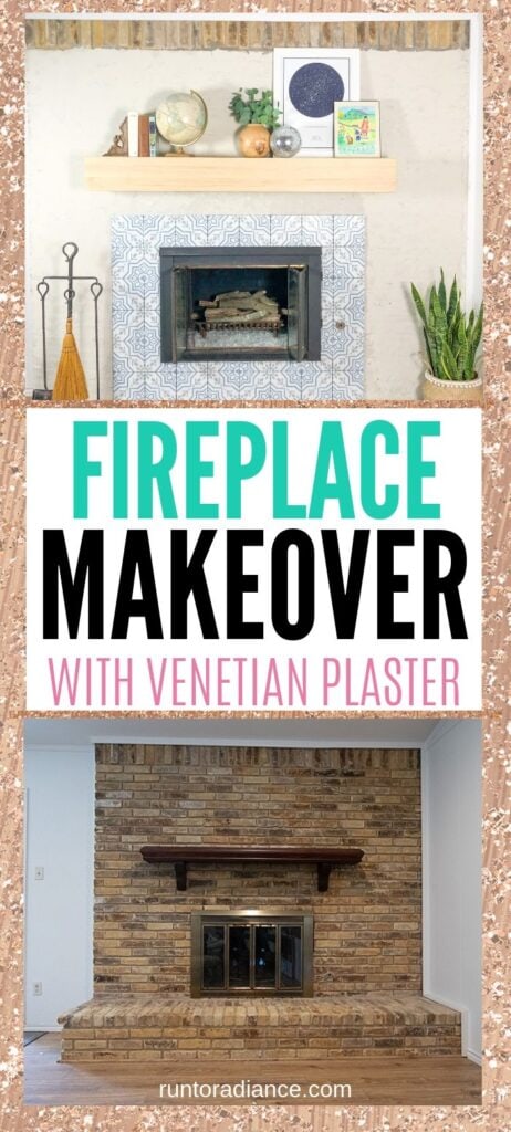 DIY Fireplace Makeover with Venetian Plaster - With Video - Run To Radiance