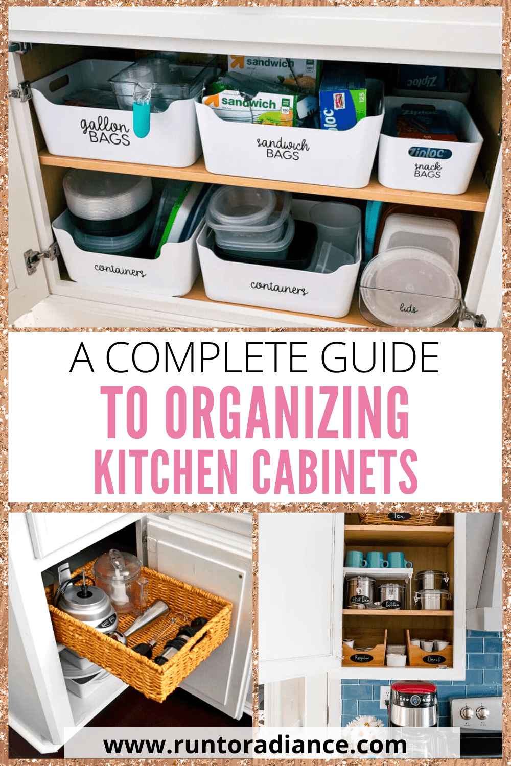 How To Organize Kitchen Cabinets - Your Complete Guide! - Run To Radiance