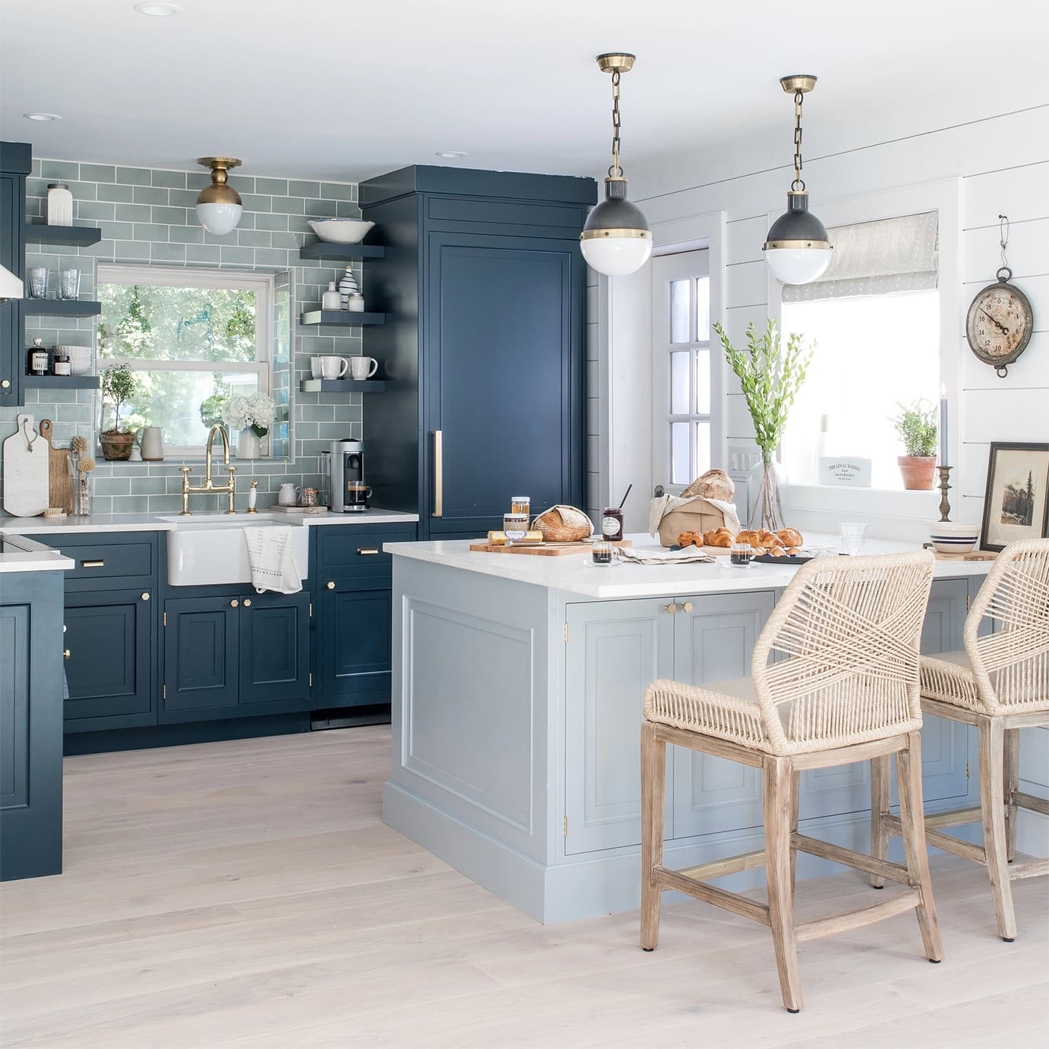 Trendspotting – Blue Two-Tone Kitchen Cabinets - Run To Radiance