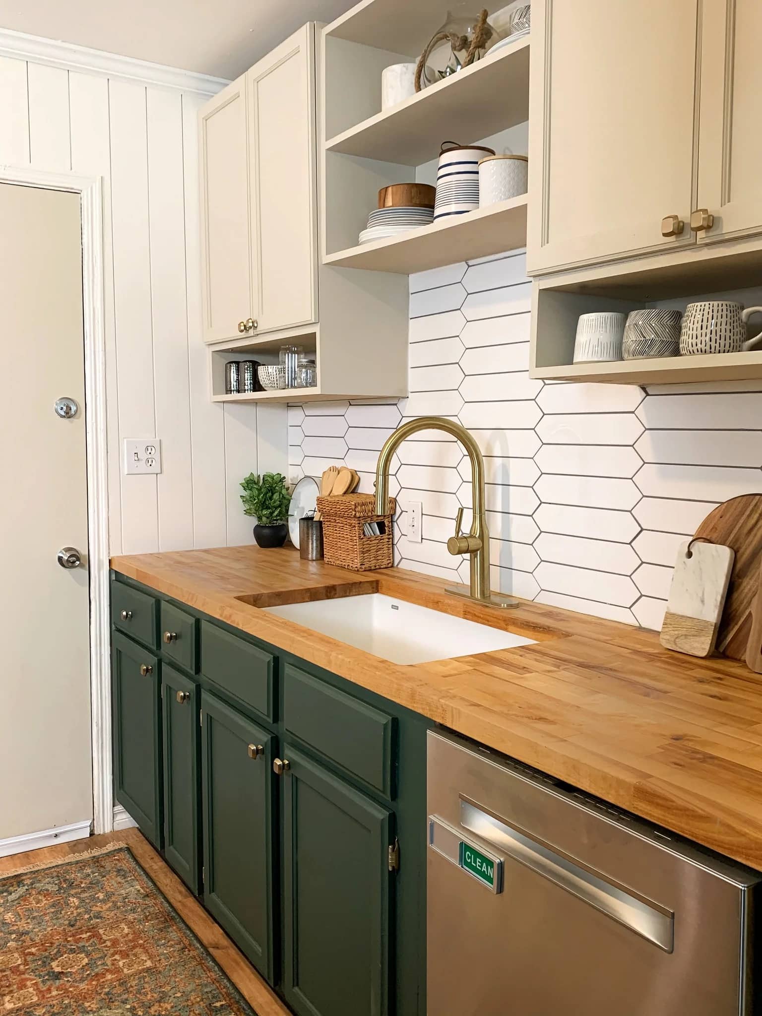 13. Tan And Green Kitchen Cabinets Handmade Haven 