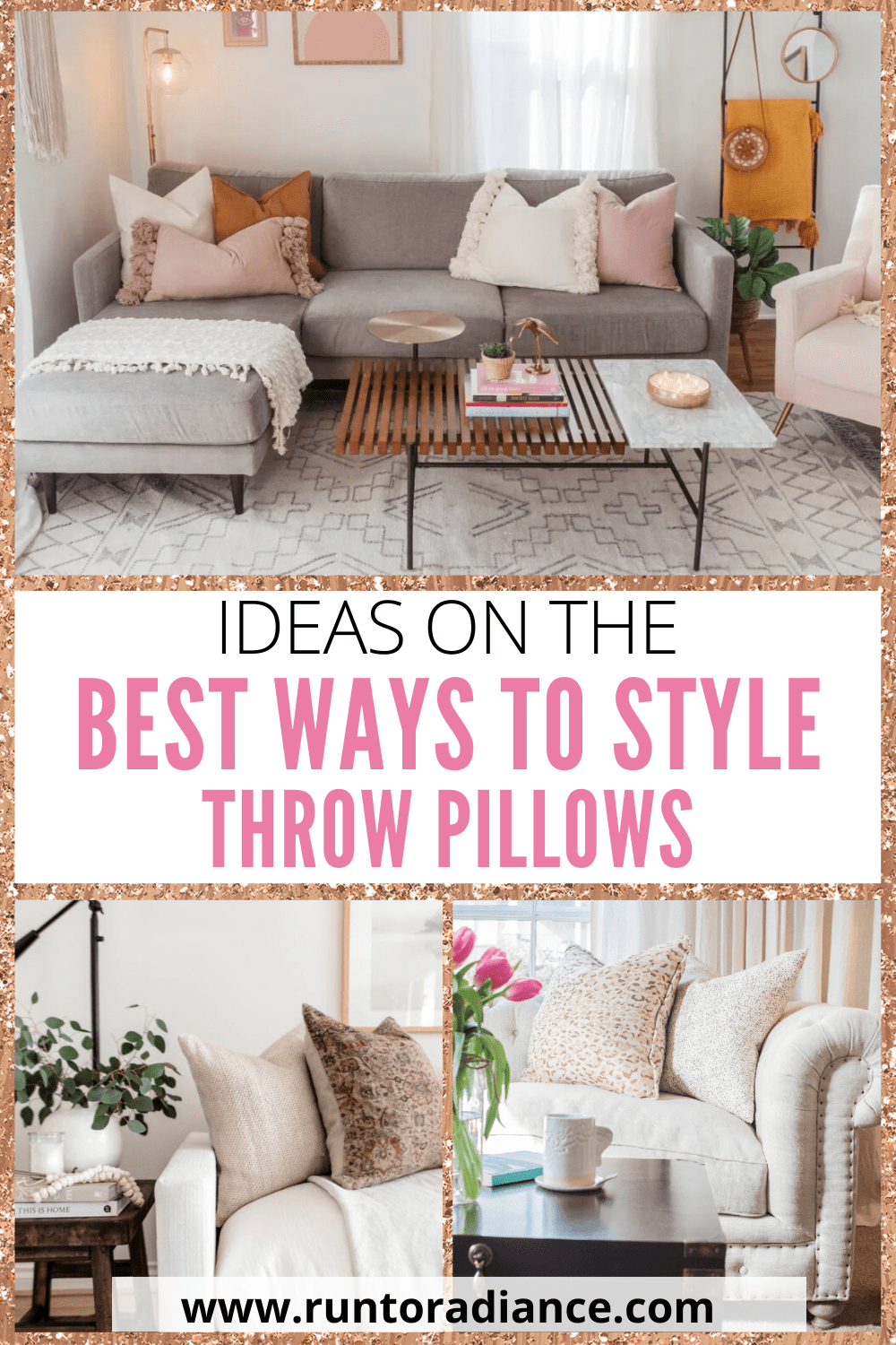 How To Style Couch Pillows 10 Tips Tricks Run To Radiance   Throw Pillows1 